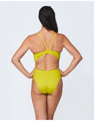Maiô de Natação Sol Alças finas em V - Amarelo