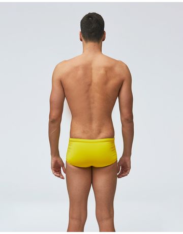 Sunga de natação lateral larga - Amarelo