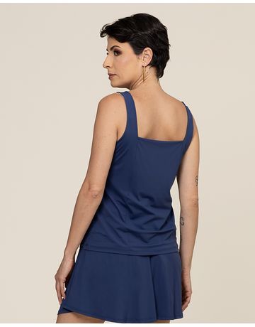 Blusa decote quadrado - Marinho