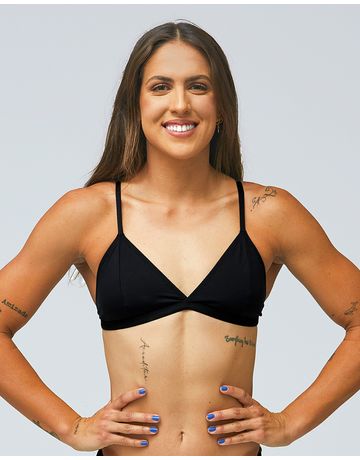 Bela Triangle Bikini Top - Black