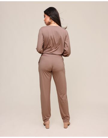 Calça reta - Avelã