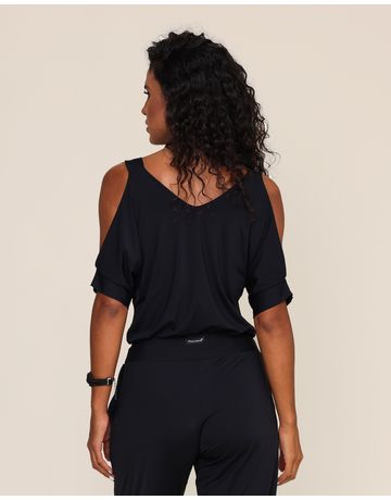 Blusa manga curta - Preto