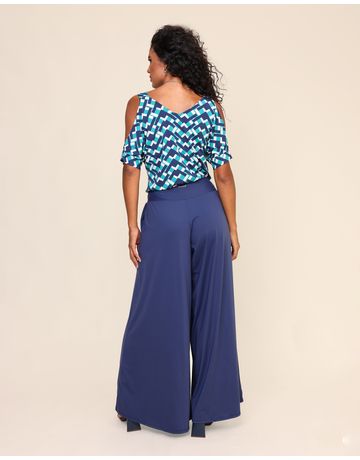 Calça pantalona - Marinho