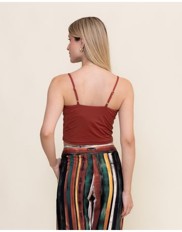 Blusa cropped - Tijolinho