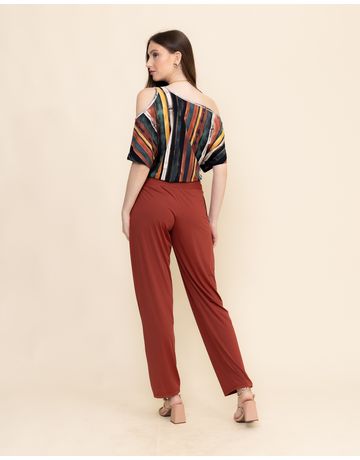 Calça reta - Tijolinho