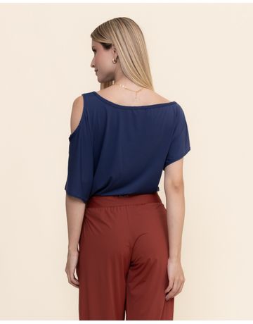 Blusa manga curta - Marinho