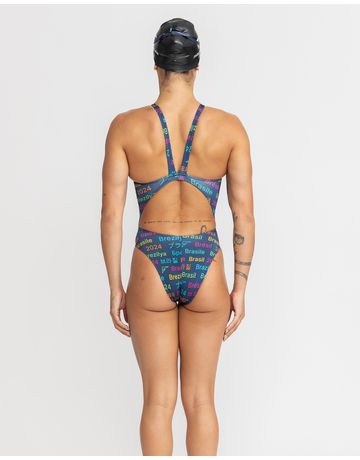 Cavado High Waist Cut Wide Straps Swimsuit - Friendship