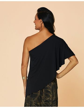 Blusa um ombro só - Preto