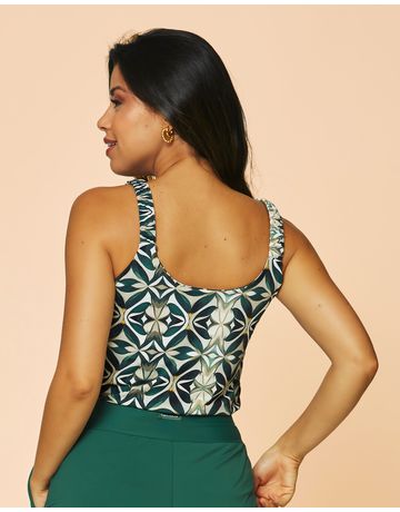 Blusa Alça Frufru - Mosaico Real