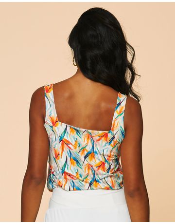 Blusa decote quadrado - Brilho Floral