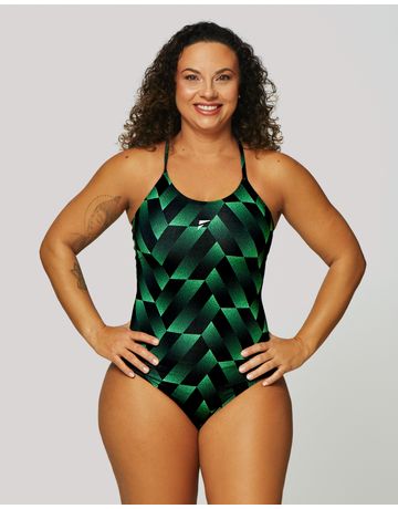 Maiô de natação Shape alças finas em U - Impacto