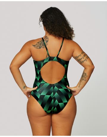 Maiô de natação Shape alças finas em U - Impacto