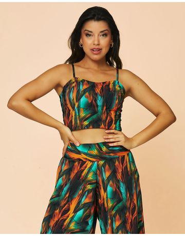 Blusa Cropped - Folha Digital