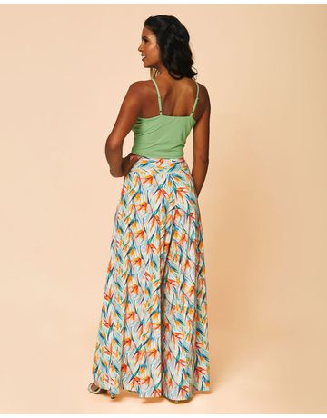 Calça pantalona - Brilho Floral