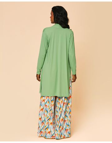 Cardigan Midi - Creme de Sálvia