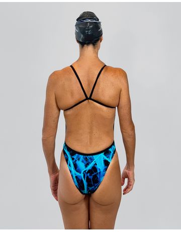 Diva Extra Thin Straps Swimsuit - Almare | Black