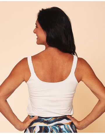 Blusa Alça Frufru - Ecrú