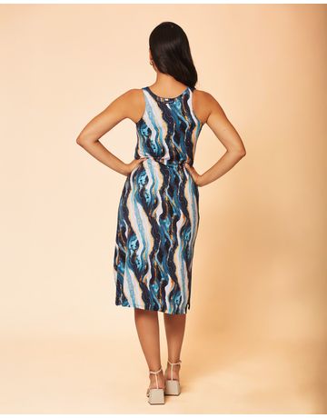 Vestido Midi regata - Safira