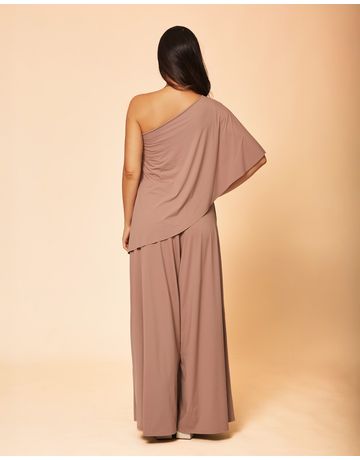 Calça pantalona - Avelã