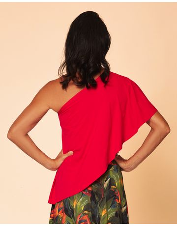 Blusa um ombro só - Vermelho