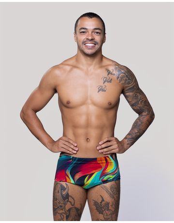 SO Square Leg Swimsuit - Flame