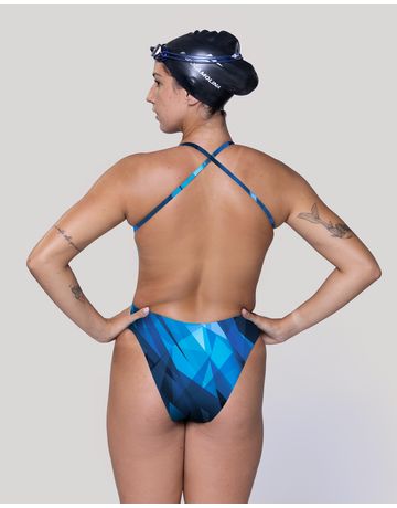 Bela Crossback Swimsuit - Glacial
