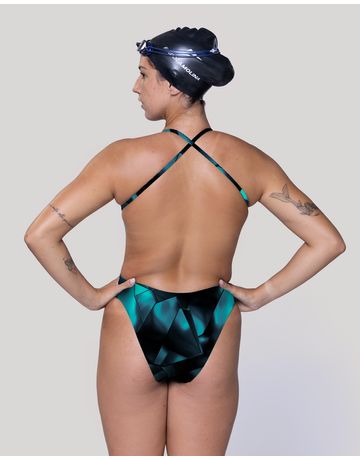Bela Crossback Swimsuit - Crystal