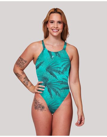 Cavado High Waist Cut Wide Straps Swimsuit - Open Water