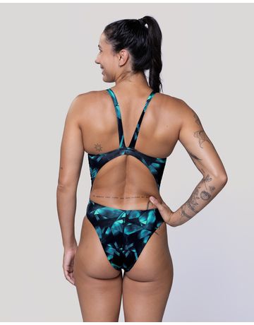 Cavado High Waist Cut Wide Straps Swimsuits - Crystal