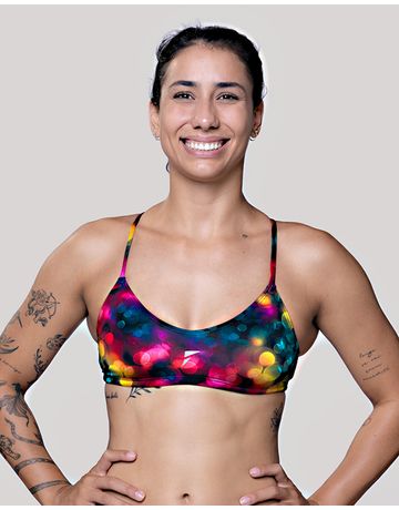 Top sunquíni de natação Fab alças finas em V - Lumina
