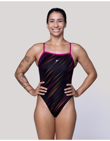 Diva Extra Thin Straps Swimsuit - Laser | Pink