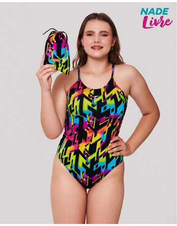 Maiô Absorvente de Natação Shape Alças finas em U - Adrenalina