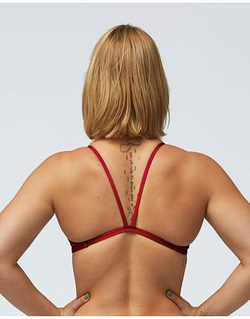 Top sunquíni de natação Bela Triângulo - Vermelho