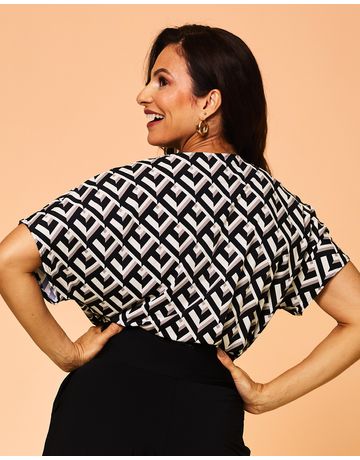 Blusa Manga Curta - Contemporânea