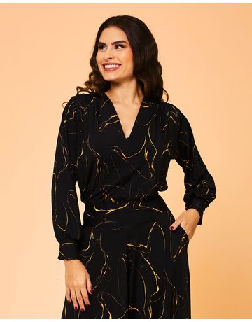 Blusa manga longa bufante - Traço de Luz