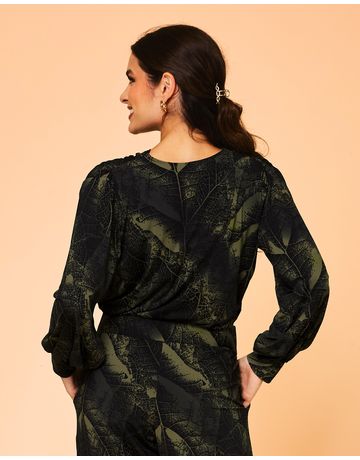 Blusa manga longa bufante - Refúgio