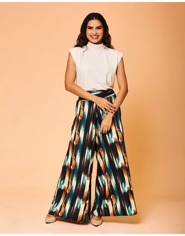 Calça Pantalona - Aquarela de Outuno