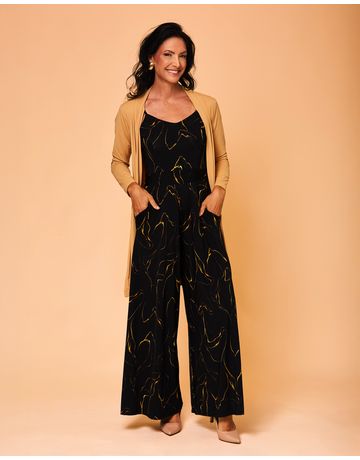 Cardigan midi - Camelo