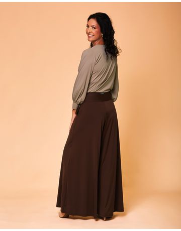 Calça pantalona - Café Torrado