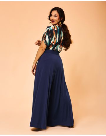 Calça pantalona - Marinho