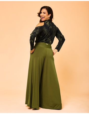 Calça pantalona - Alcaparra