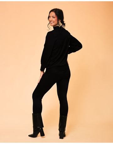 Calça Legging Canelada - Preto