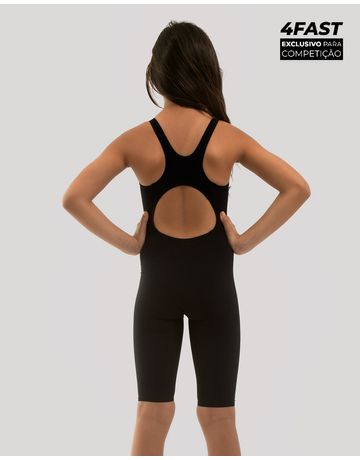 Traje de natação infantil para competição 4Fast - Preto