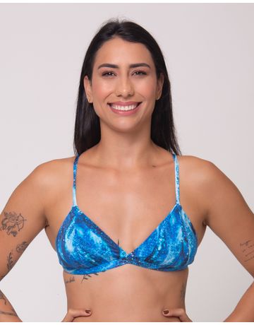 Top sunquíni de natação Bela triângulo - Infinito Azul