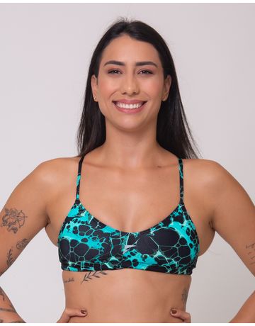Top sunquíni de natação Fab alças finas em V - Veia Atlética