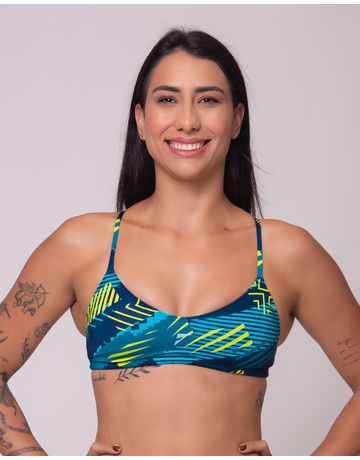 Top sunquíni de natação Fab alças finas em V - Chegada